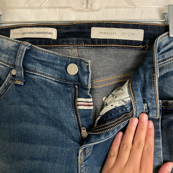 Anthropologie Two Tone Ankle Parallel Jeans - Picture 4 of 7